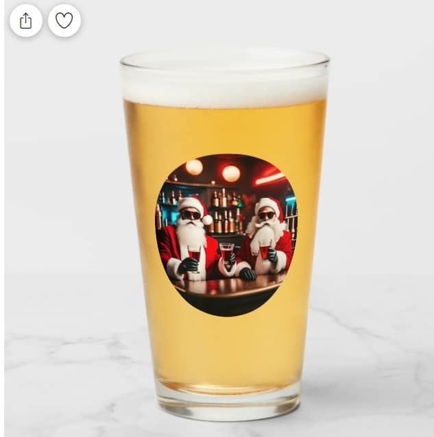 Trinkglas - Weihnachtsmann Glas