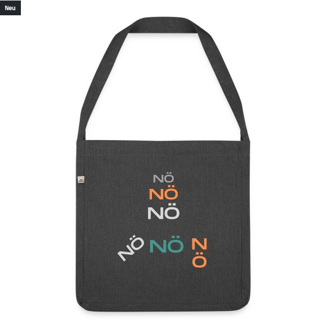 NÖ nö nö Schultertasche aus Recycling-Material