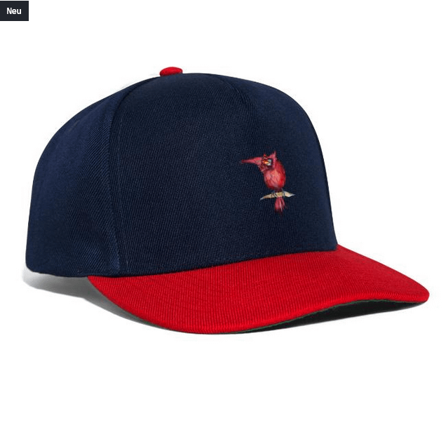 Rotkardinal Vogel Snapback Cap